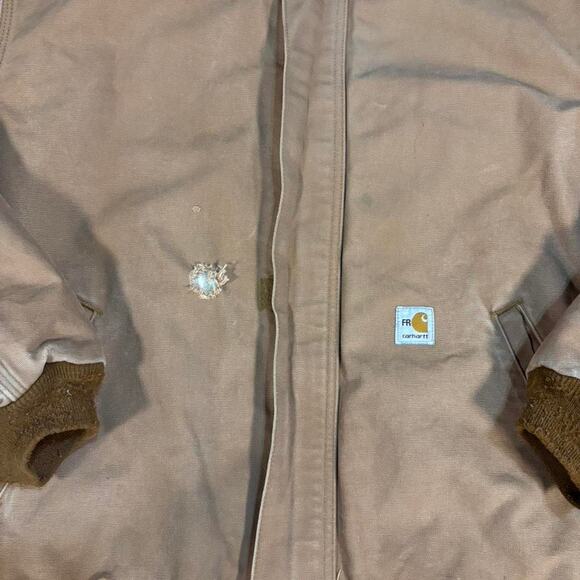 2011 Carhartt Flame Resistant Tan Detroit Style Jacket - Picture 3 of 5